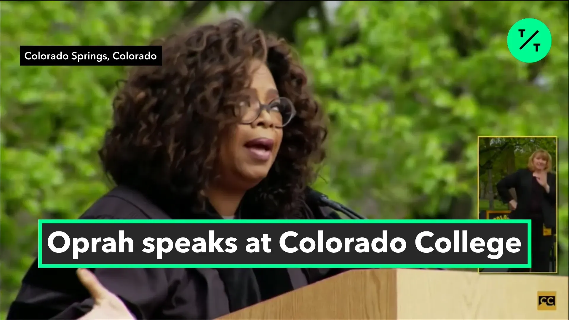 Oprah แสดงความรักและความกตัญญู